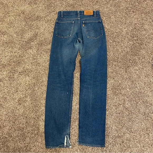 RARE Vintage Orange Tab 1970’s Levi’s Blue Jeans High Waisted - W30 L34